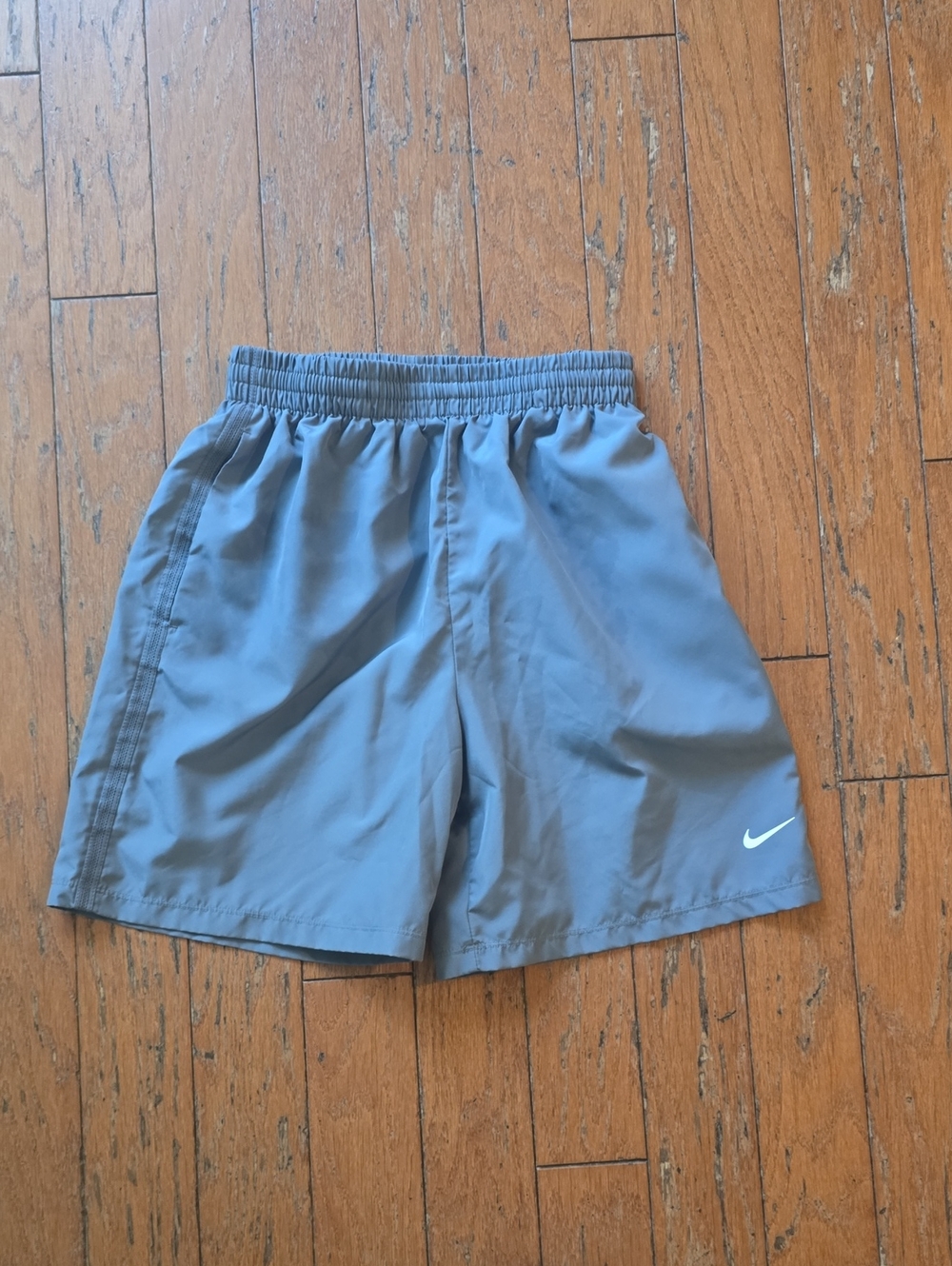 Nike Light Gray Performance Shorts with White Swoosh